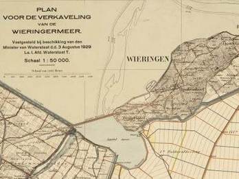 Afb. 1. Plan voor de verkaveling van de Wieringermeer (1929). Bron: Regionaal Historisch Centrum Alkmaar.