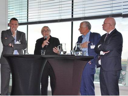 Forumdiscussie met als panelleden vlnr Jouke de Vries, Lutz Jacobi, Bert Wassink en Henk Staghouwer. Foto: Cora de Leeuw.