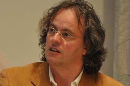 Marcel Tosserams (RWS) tijdens zijn presentatie over de KRW