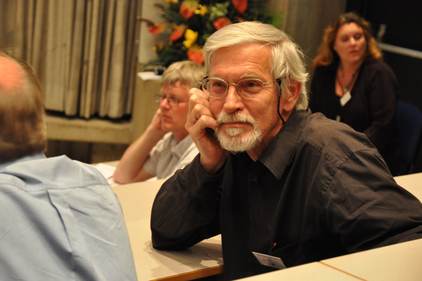 Hans de Boois (NWO) tijdens de discussie