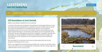 Screenshot website leestekens van het landschap