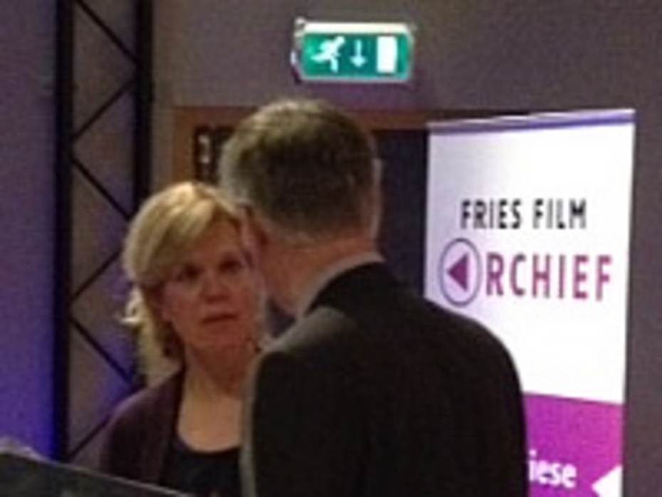 Luc kohsiek met Jaqueline Schrijver, de gespreksleider van de avond