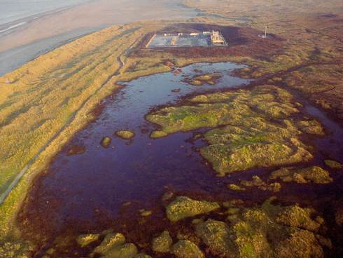 Vliegerfoto van de gaswinningslocatie op Ameland-Oost. Foto: Jaap de Vlas