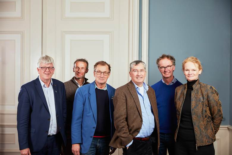 The members of the Board of the Wadden Academy since January 1, 2020, f.l.t.r: Jouke van Dijk (member until january 2021), Kees Bastmeijer, Meindert Schroor, Piet Hoekstra, Klaas Deen (secretary of the board) and Katja Philippart. 