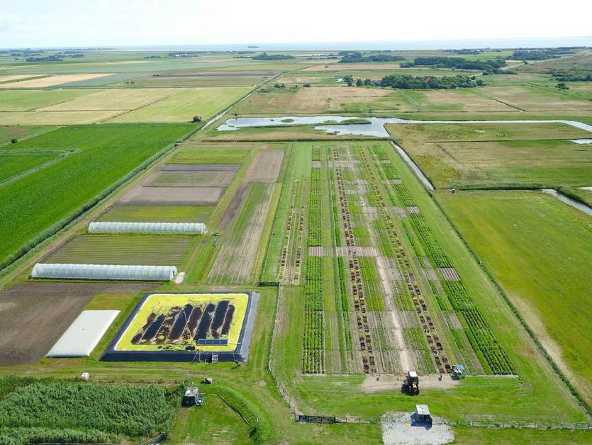 Luchtfoto Zilt Proefbedrijf op Texel