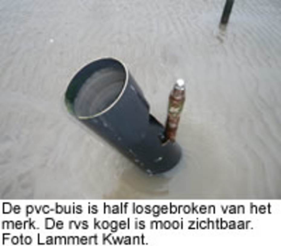 De rvs kogel is mooi zichtbaar. Foto Lammert Kwant. Klik op de afbeelding voor een vergroting.