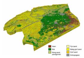 Impressie van het begin 2014 gereedgekomen GeoTOP-gebied “Westelijke Wadden”
