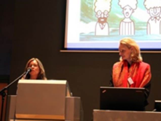 Paddy Walker (VHL) en Katja Philippart (Waddenacademie). Foto: VHL.