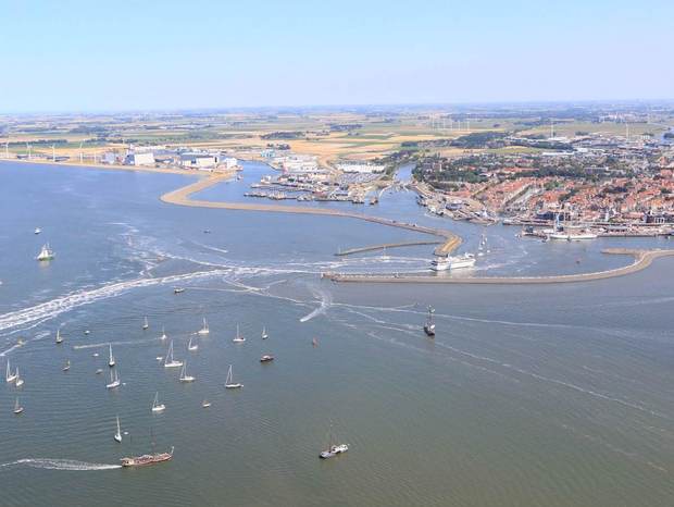Luchtfoto van de haven van Harlingen. Foto: RWS