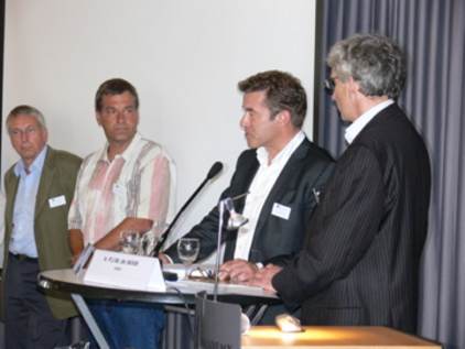 Han Lindeboom (Imares), Herman Ridderinkhof (NIOZ), Kees van 't Veen (Rijksdienst voor het Cultureel Erfgoed), Piet de Wildt (KNMI)