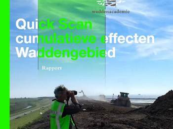 Cover Quick scan cumulatieve effecten in het Waddengebied