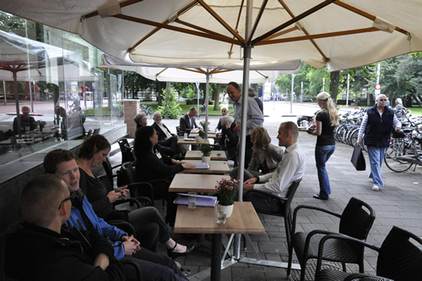 Tijdens de lunch