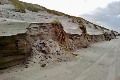 Duinafslag na de storm
