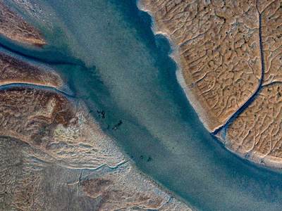 Luchtfoto geul Ballumerbocht. Foto:a Luchtinspectie RWS