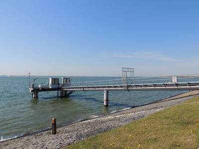 De meetsteiger van het NIOZ op Texel, waar het zeewater voor dit experiment werd opgepompt (foto: NIOZ)