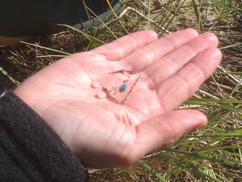Plastic valt uiteen in kleine deeltjes