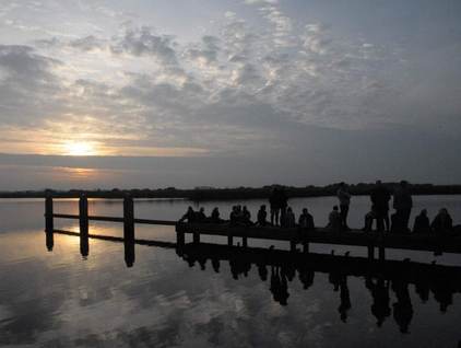 De zonsondergang ook onderdeel van het programma