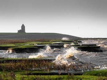 Storm op de kwelder. Foto: Henk Postma 