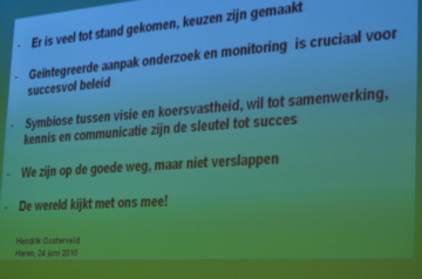 Concluderende sheet van Hendrik Oosterveld