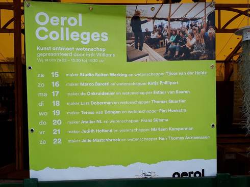 Aankondigingsposter Oerolcolleges 2019