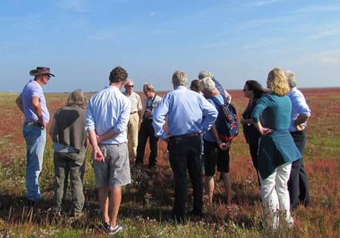 Excursie Raad van Toezicht Waddenacademie op Schiermonnikoog op 19 september 2014.