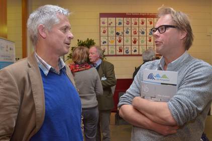 Henk de Vries (it Fryske Gea) en Klaas Laansma (mede-organisator van de dag)