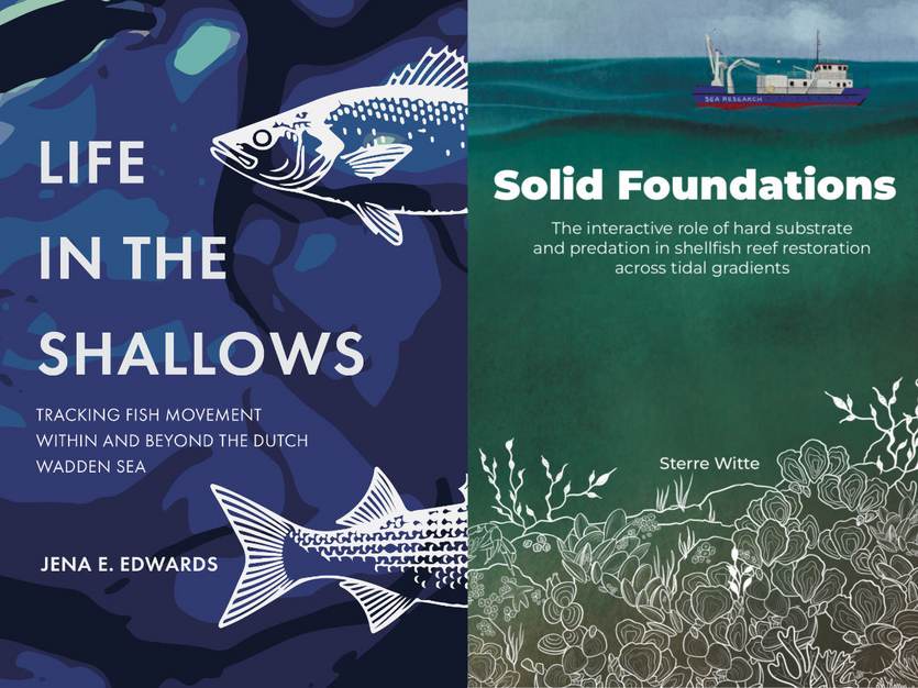 Covers van de proefschriften van Jena Edwards en Sterre Witte