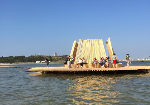 De installatie Zeven Streken op de Noordsvaarder tijdens Oerol2015