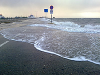 Storm bij de pier op Ameland. Foto: Tim van Oijen