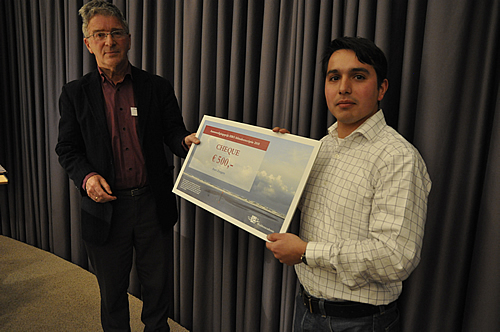 Aanmoedigingsprijs voor Bart Zegers. Foto: Zwanette Jager.