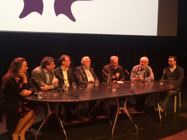 Panel op het podium tijdens debat over de film 'Onderstroom' Noordelijk Film Festival 2016