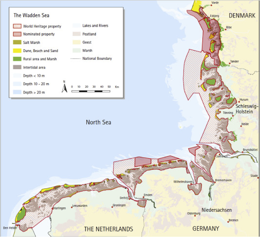 [Translate to english:] De trilaterale wadden regio. Bron: CWSS